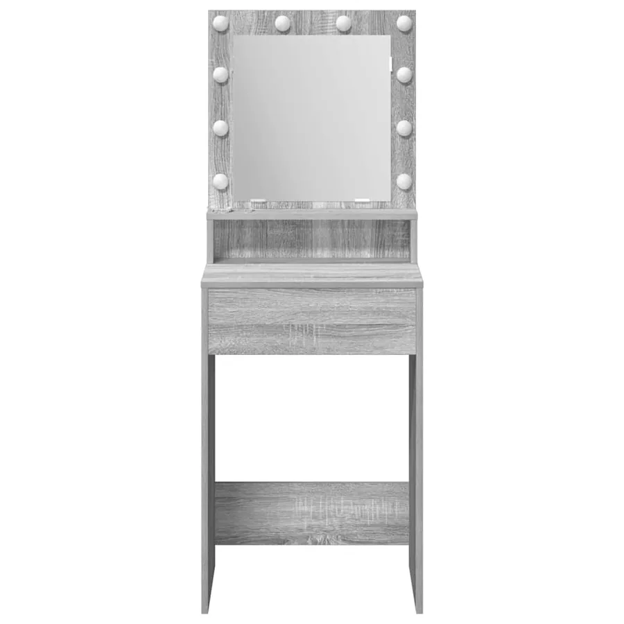 Table de Toilette avec étagère Gris Sonoma 50 x 41 x 135 cm - 4