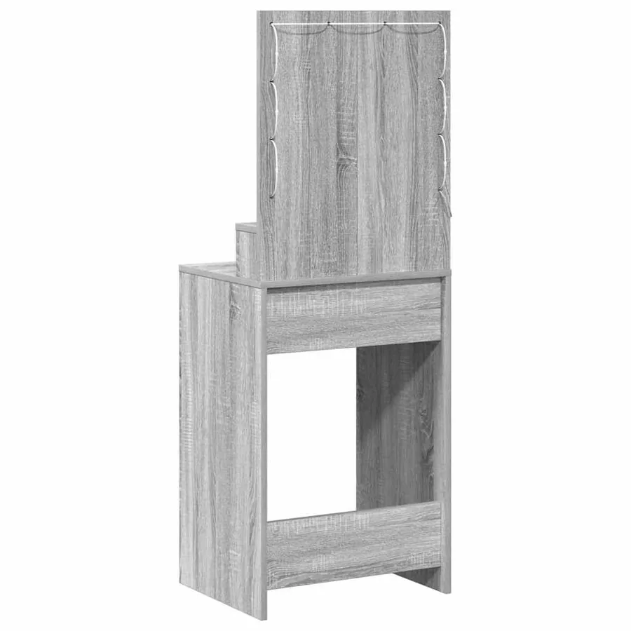 Table de Toilette avec étagère Gris Sonoma 50 x 41 x 135 cm - 6