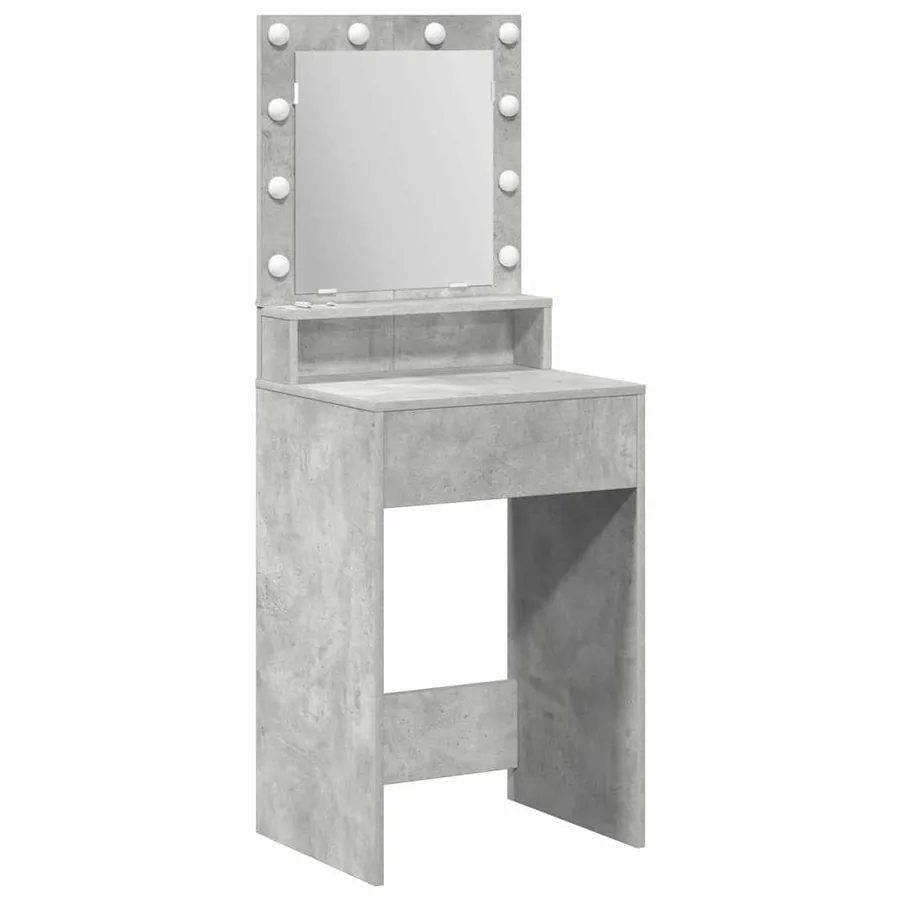 Table de Toilette Gris béton 50 x 41 x 135 cm Bois d'ingénierie - 2