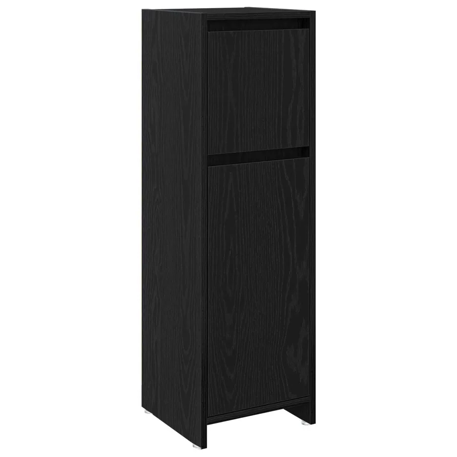 Cabinet de salle de bain avec tiroir Chêne noir 30 x 30 x 95 cm - 2