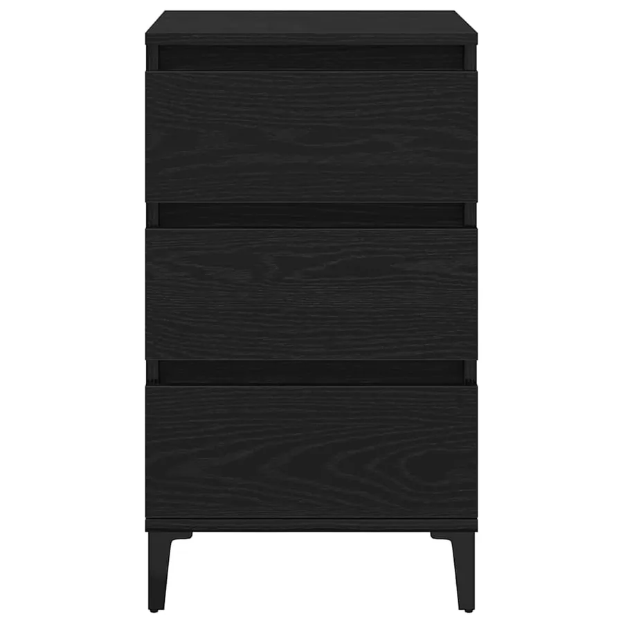 Cabinet de chevet Chêne noir 45 x 35 x 44 cm Bois d'ingénierie - 6