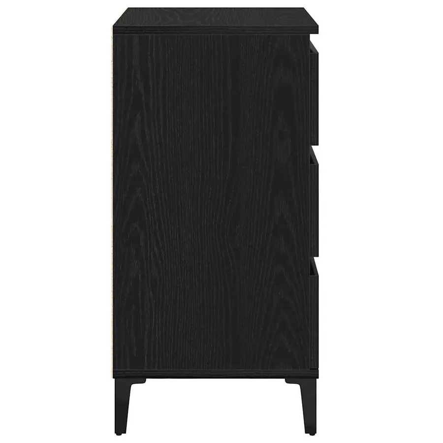Cabinet de chevet Chêne noir 45 x 35 x 44 cm Bois d'ingénierie - 7