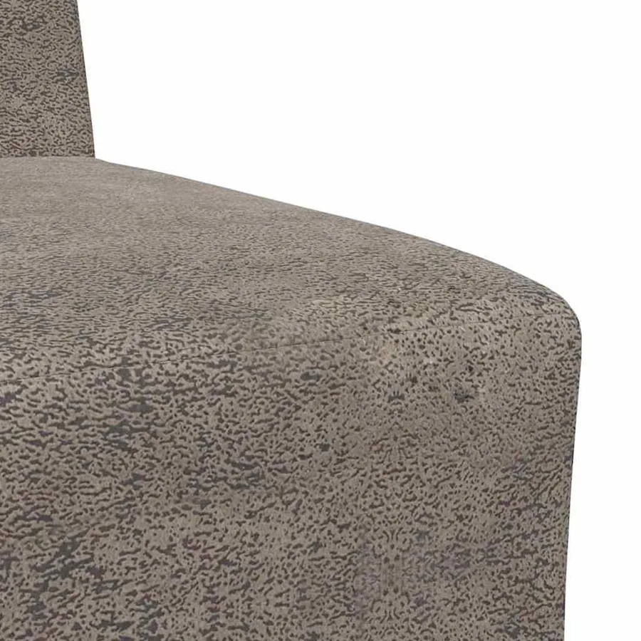 Canapé modulaire sans accoudoirs Gris foncé 55 cm Similicuir suède - 7