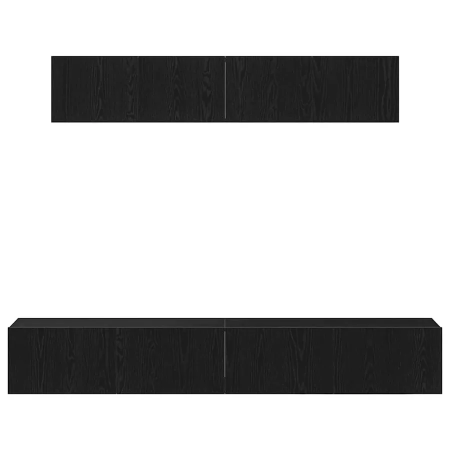 Ensemble meuble TV 4 pcs Chêne noir Bois d'ingénierie - 5
