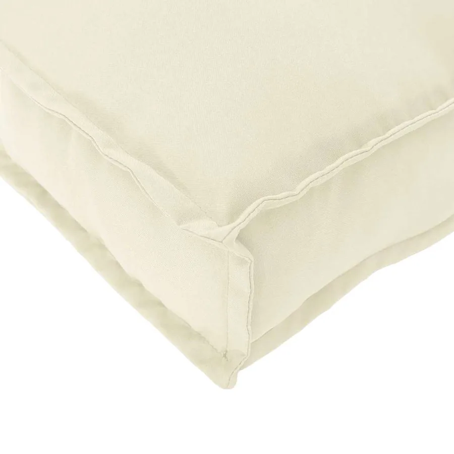 Set de coussins de palette 2 pcs Crème 180 x 40 x 8 cm - 10