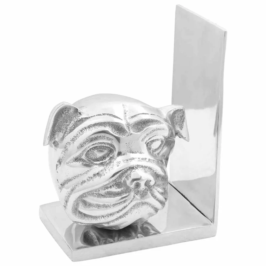 Serre-livres 2 pcs Argenté 8 x 12 x 16,5 cm Aluminium