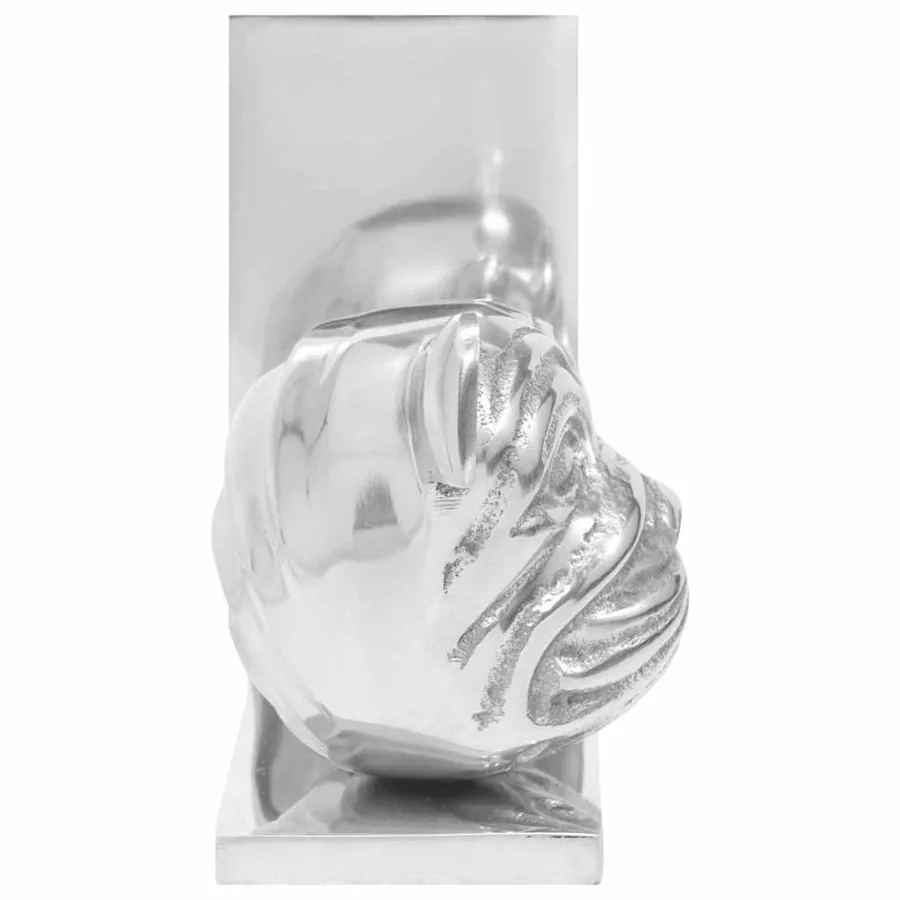 Serre-livres 2 pcs Argenté 8 x 12 x 16,5 cm Aluminium - 4