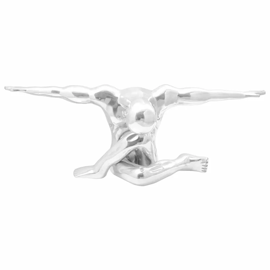 Sculpture Argenté 91,5 x 32 x 33 cm Aluminium - 3