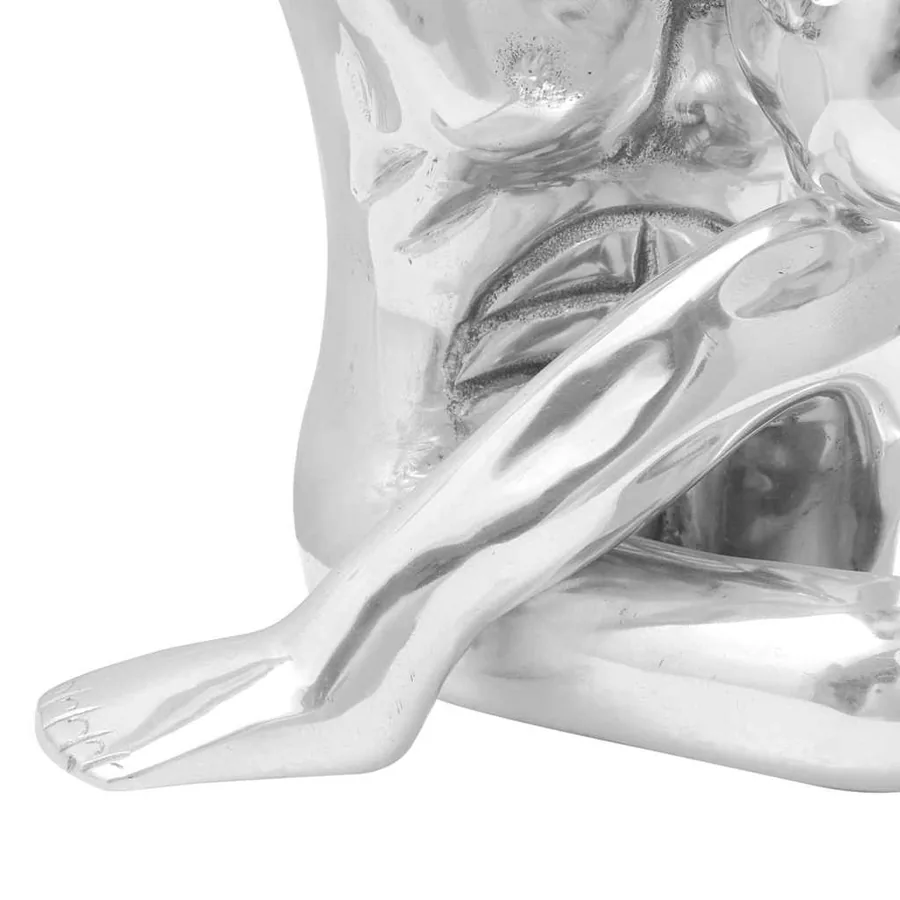 Sculpture Argenté 91,5 x 32 x 33 cm Aluminium - 5