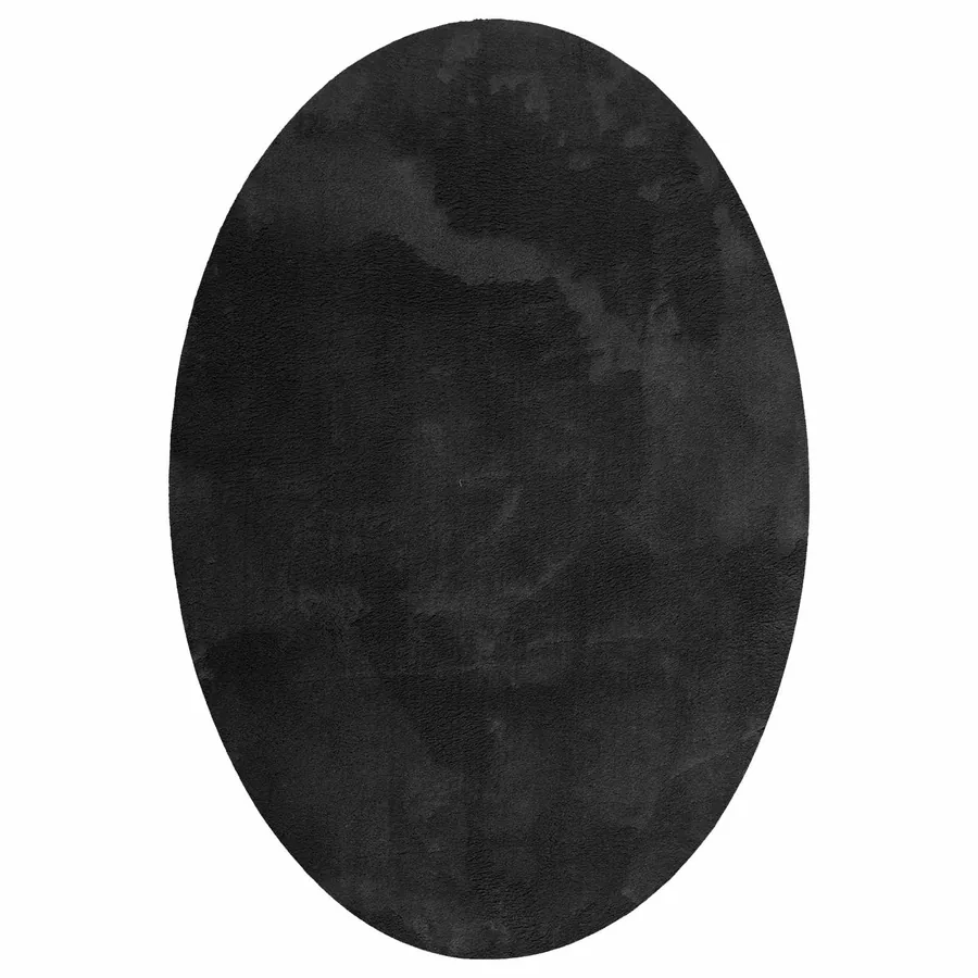 Tapis de surface ovale HUARTE Noir 140 x 200 cm 100% Polyester - 2
