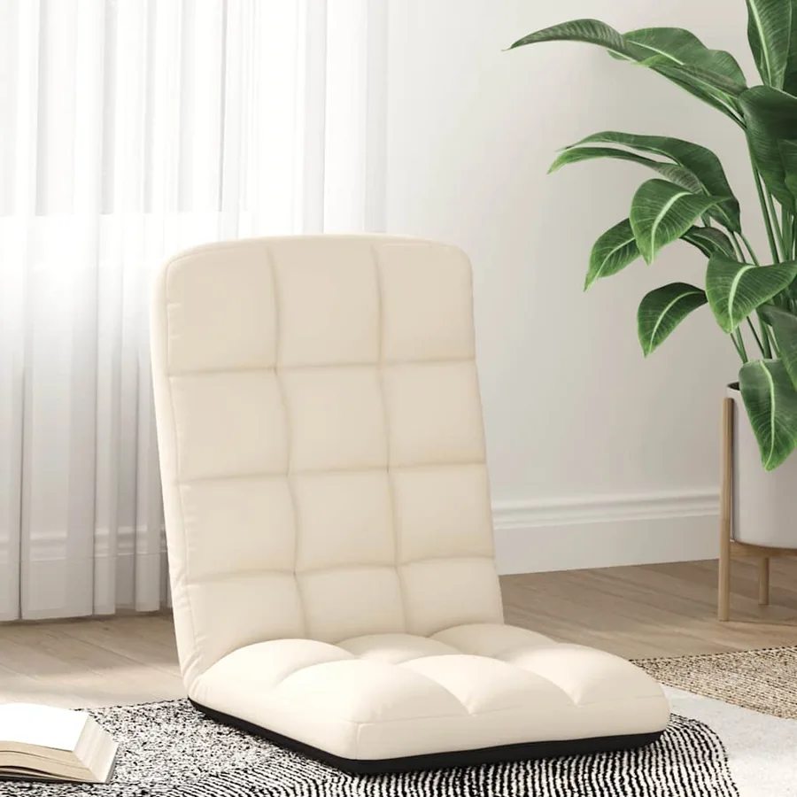 Chaise de sol pliante en lin 71 x 51 x 62 cm