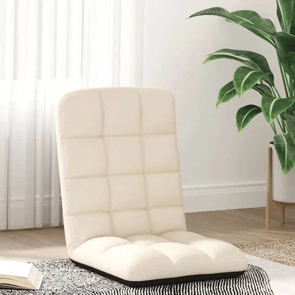 Chaise de sol pliante en lin 71 x 51 x 62 cm