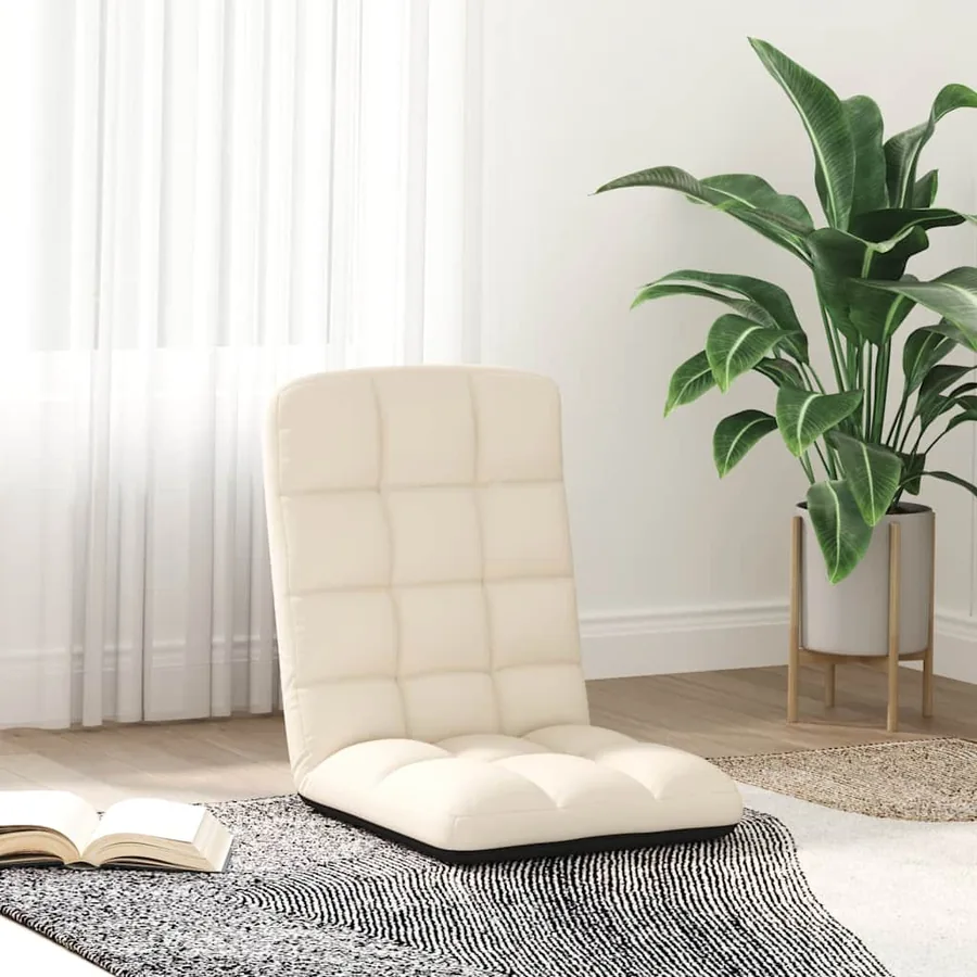 Chaise de sol pliante en lin 71 x 51 x 62 cm - 3