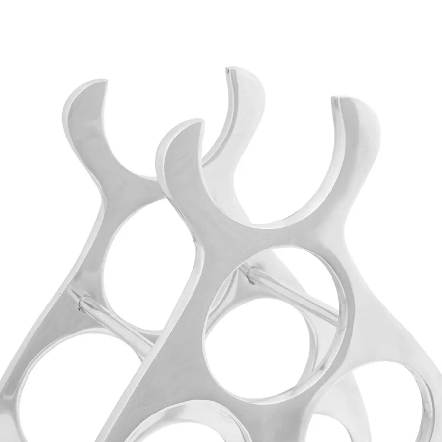 Étagère à vin Argenté 32 x 14 x 37,5 cm Aluminium - 4
