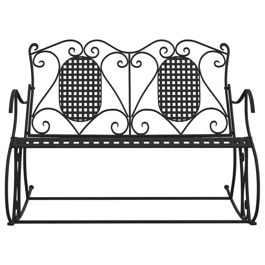 Banc à bascule 2 places 113 cm noir acier - 3