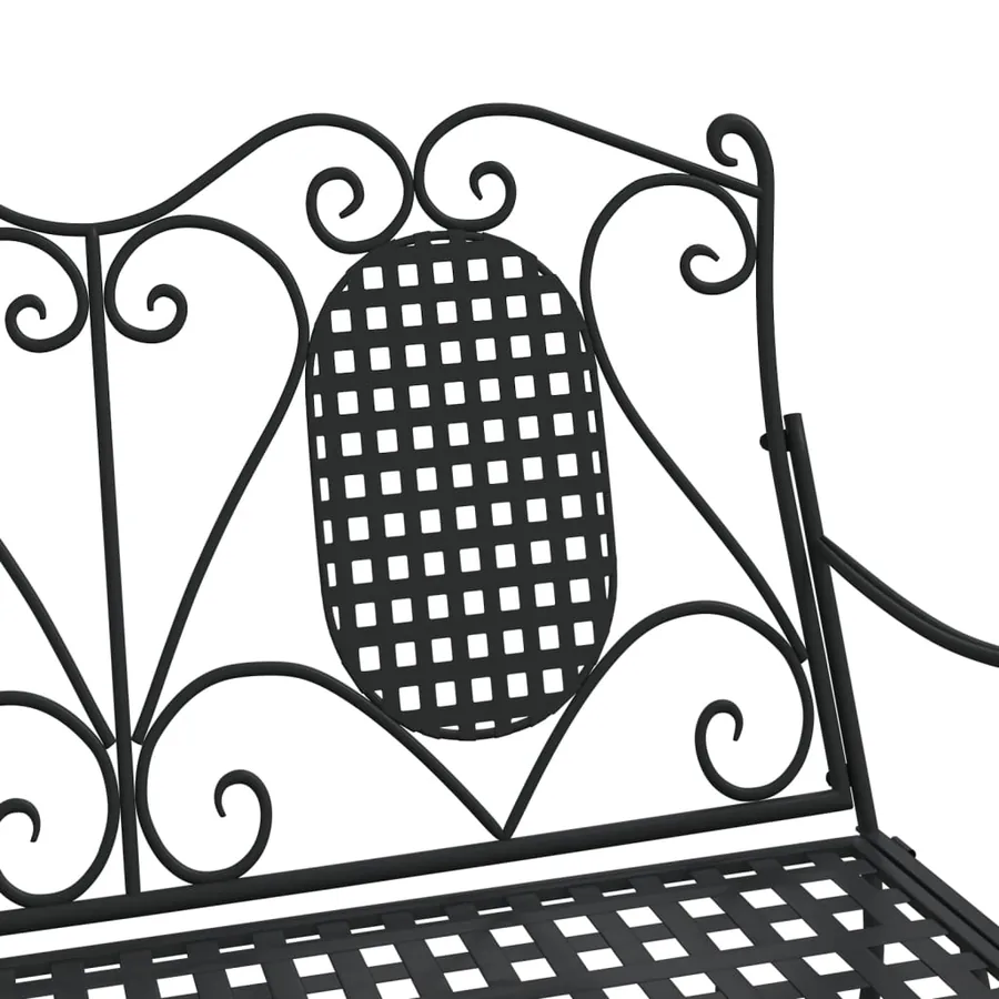 Banc à bascule 2 places 113 cm noir acier - 7