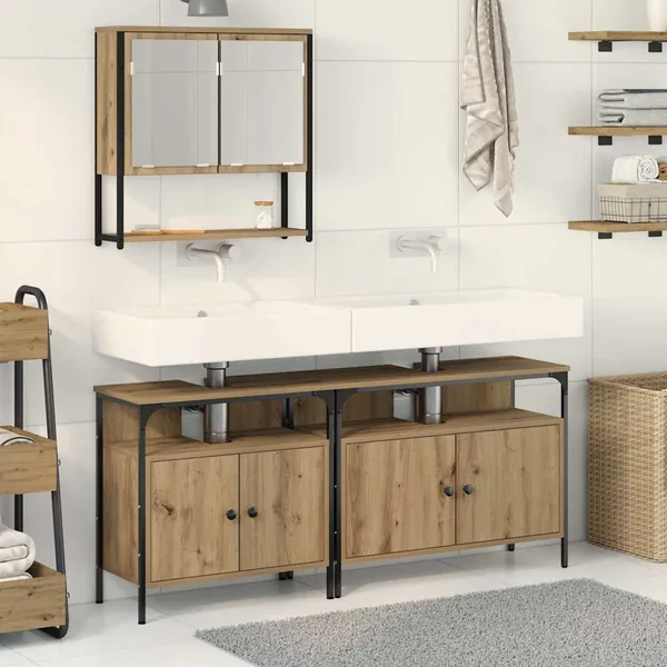 Ensemble de mobilier de salle de bain 3 pc Marron
