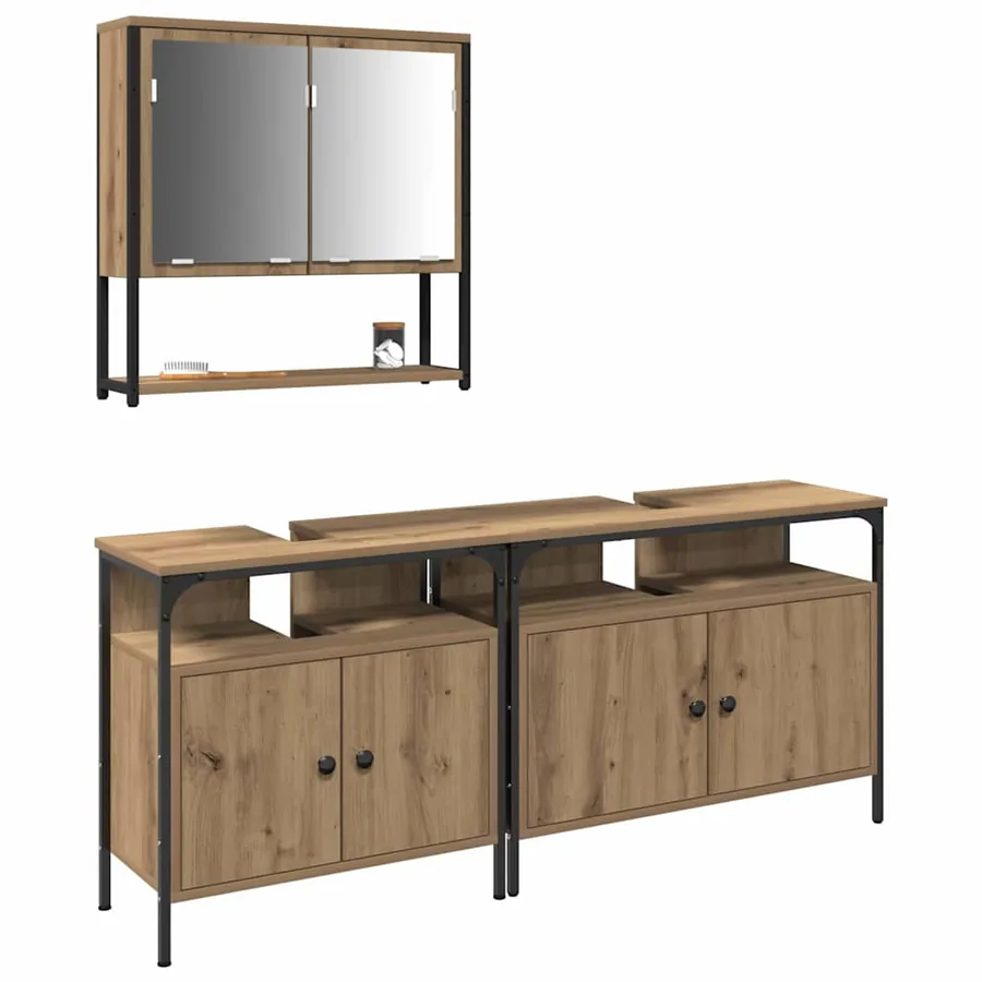 Ensemble de mobilier de salle de bain 3 pc Marron - 3