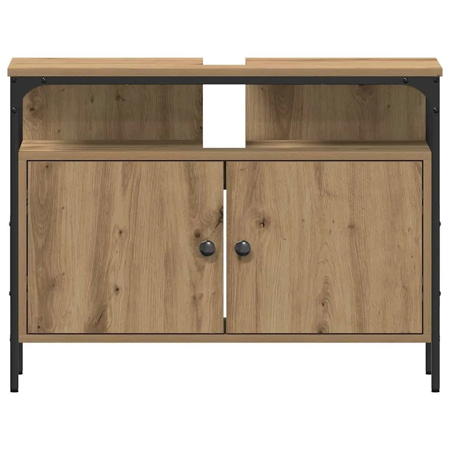 Ensemble de mobilier de salle de bain 4 pc Chêne artisanal - 11