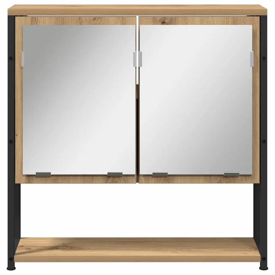 Ensemble de mobilier de salle de bain 4 pc Chêne artisanal - 9