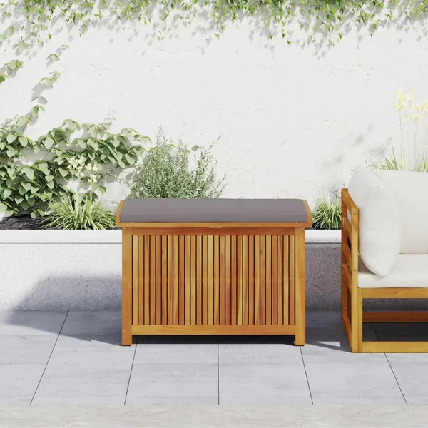 Boîte à coussins d'extérieur 90x50x60,5 cm bois massif d'acacia