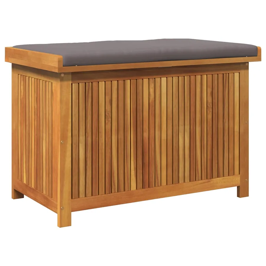 Boîte à coussins d'extérieur 90x50x60,5 cm bois massif d'acacia - 2
