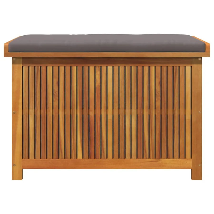 Boîte à coussins d'extérieur 90x50x60,5 cm bois massif d'acacia - 5