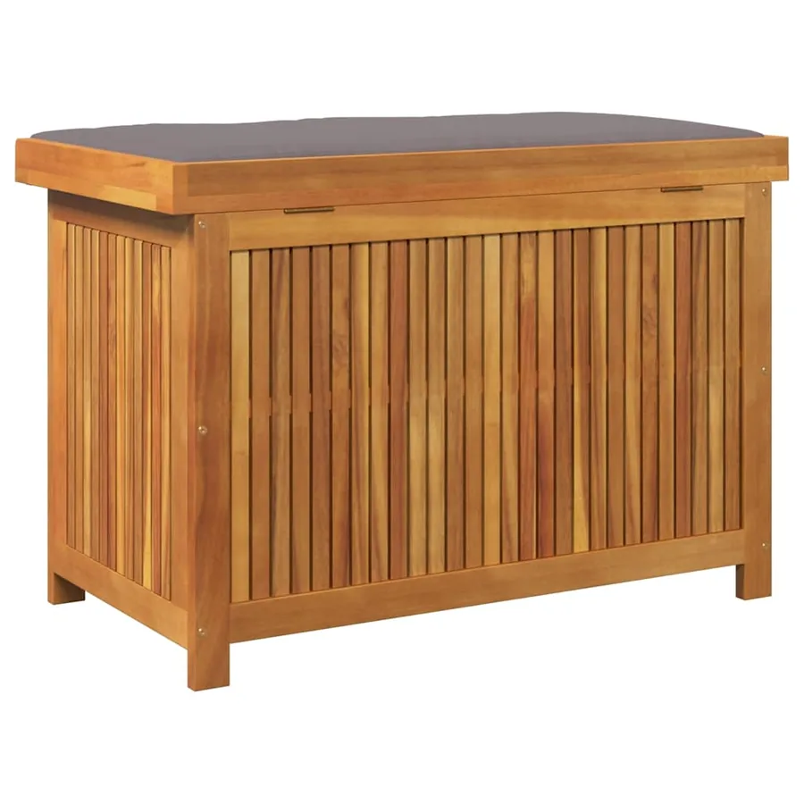 Boîte à coussins d'extérieur 90x50x60,5 cm bois massif d'acacia - 7