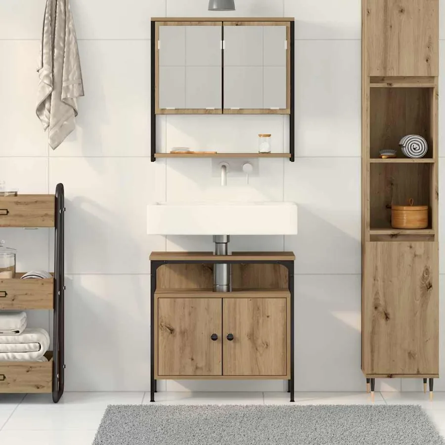 Ensemble de mobilier de salle de bain 2 pc Marron - 4