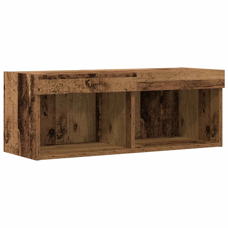 Ensemble meuble TV avec LED Bois ancien 80 x 30 x 30 cm - 7