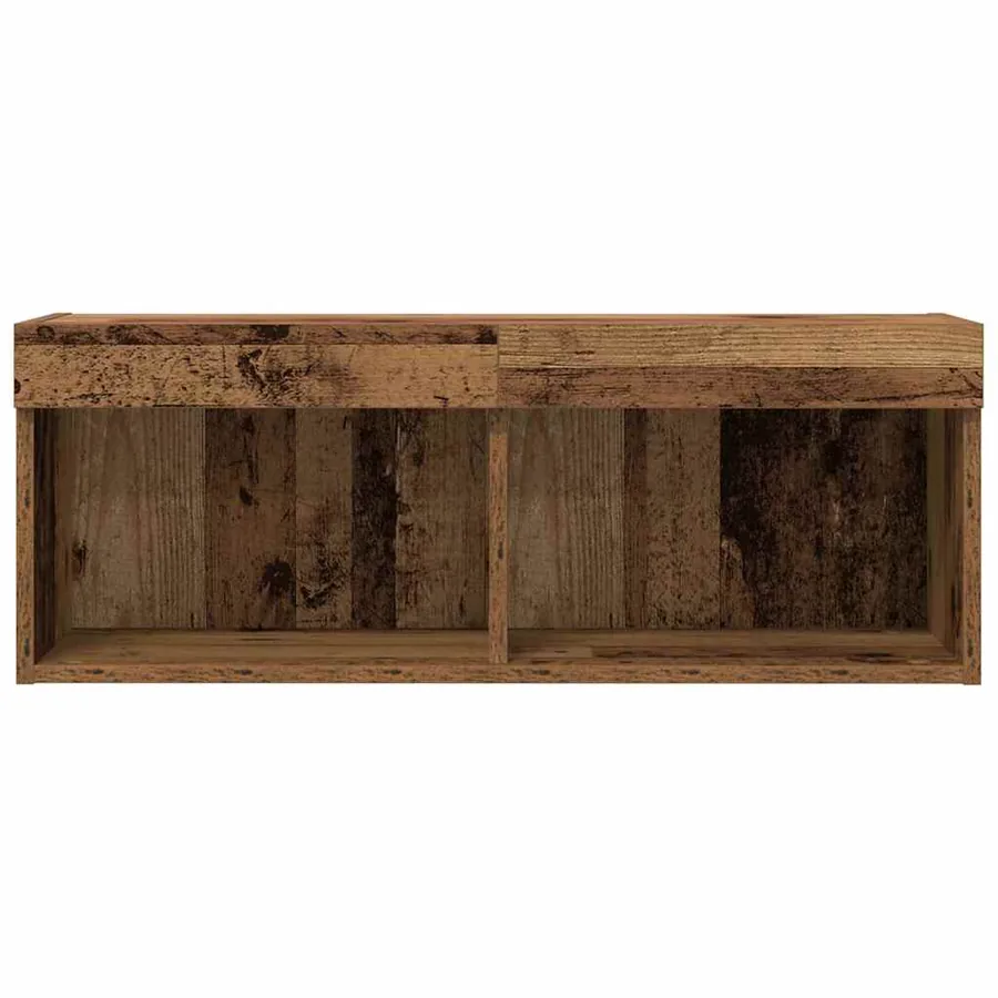 Ensemble meuble TV avec LED Bois ancien 80 x 30 x 30 cm - 9