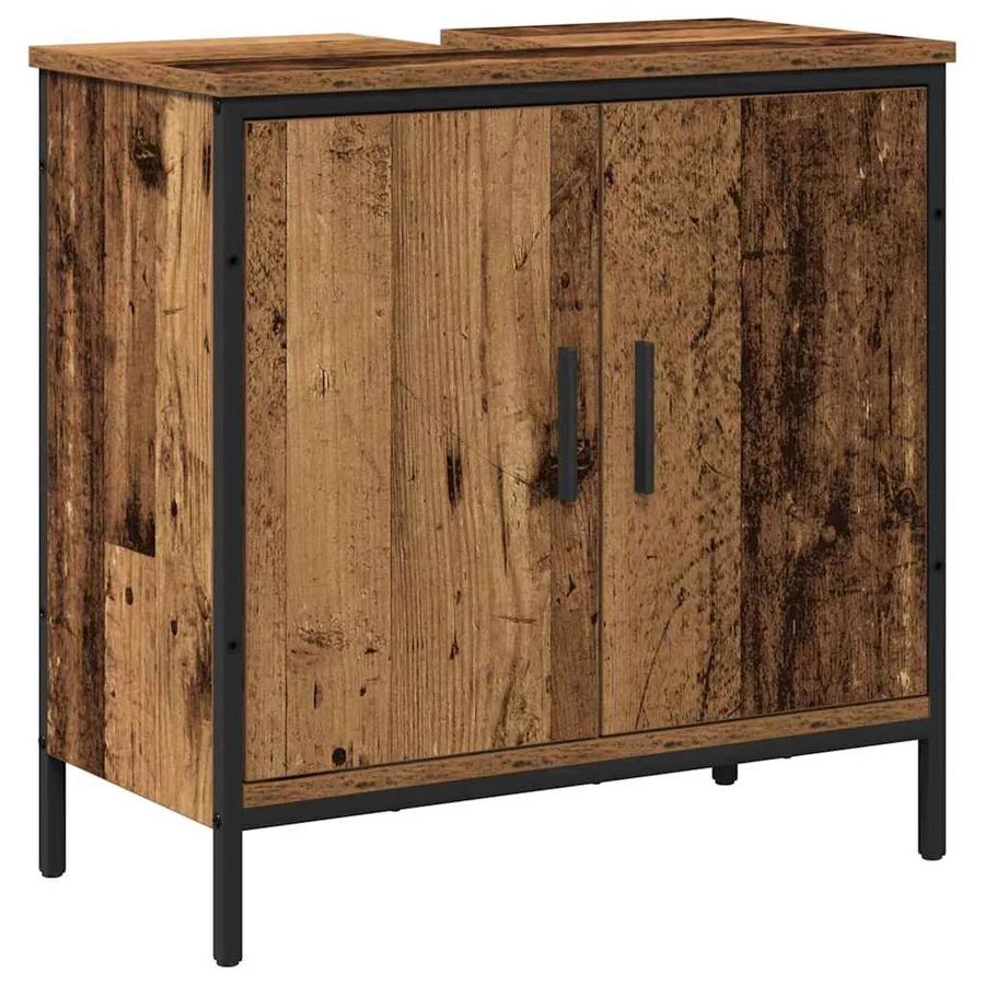 Ensemble de mobilier de salle de bain avec étagère 2 pcs Marron - 6