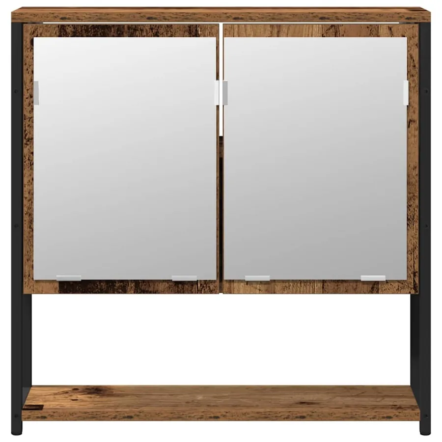 Ensemble de mobilier de salle de bain avec étagère 2 pcs Marron - 7