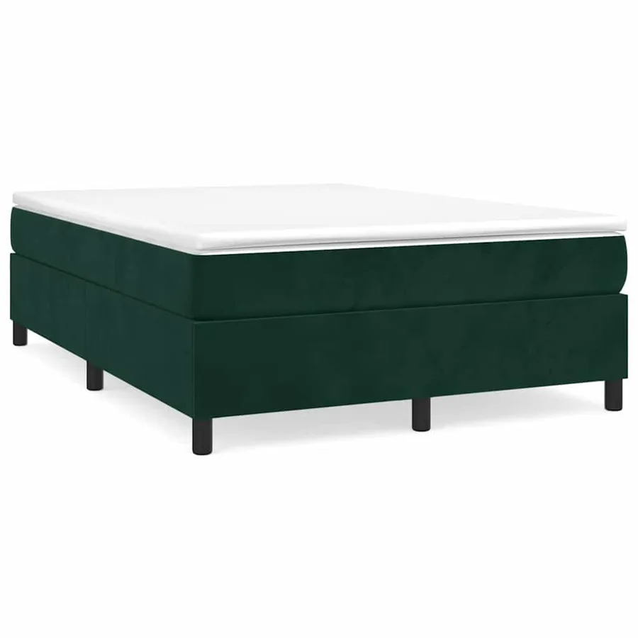 Sommier à lattes de lit et matelas Vert foncé 140x200cm Velours - 2