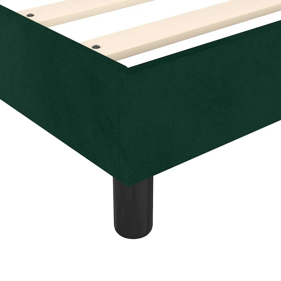 Sommier à lattes de lit et matelas Vert foncé 140x200cm Velours - 7