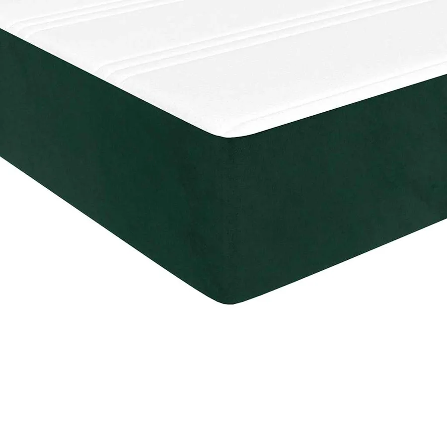 Sommier à lattes de lit et matelas Vert foncé 140x200cm Velours - 8