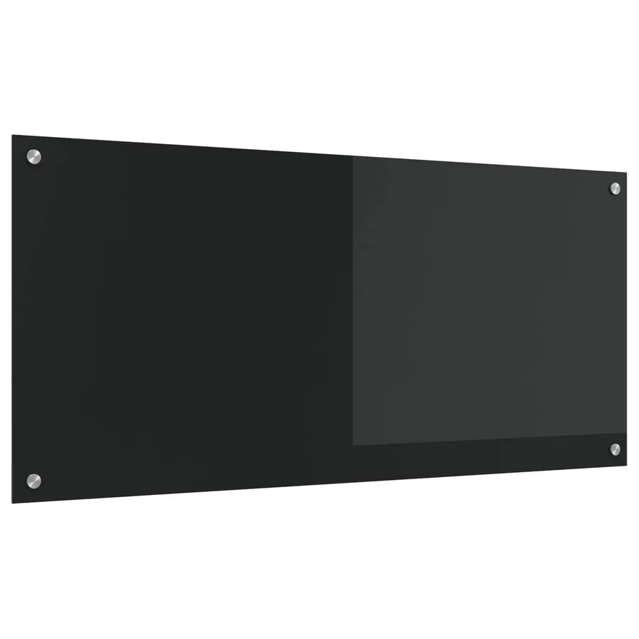 Crédence de cuisine Noir 110 x 50 cm verre trempé