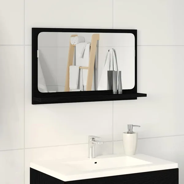 Étagère Miroir Chêne noir 60 x 10,5 x 37 cm Bois d'ingénierie