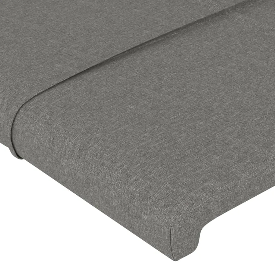 Tête de lit Gris foncé 100x5x78/88 cm Tissu - 4