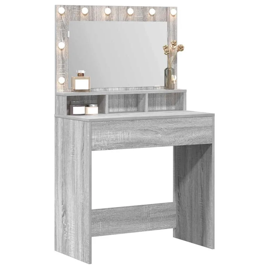 Table de Toilette avec étagère Gris Sonoma 78,5 x 41 x 135 cm - 3