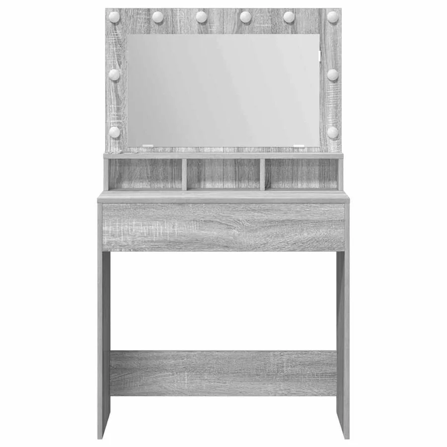 Table de Toilette avec étagère Gris Sonoma 78,5 x 41 x 135 cm - 4