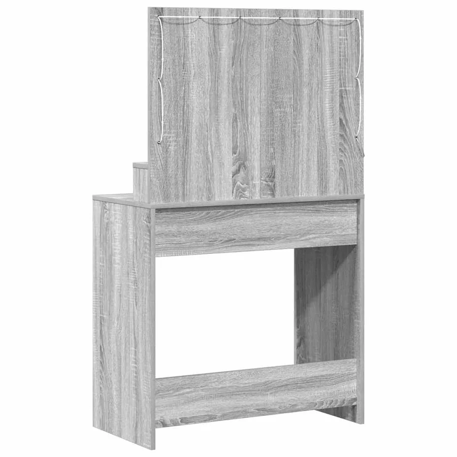 Table de Toilette avec étagère Gris Sonoma 78,5 x 41 x 135 cm - 6
