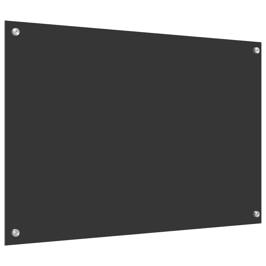 Crédence de cuisine Gris foncé 90 x 60 cm verre trempé - 4