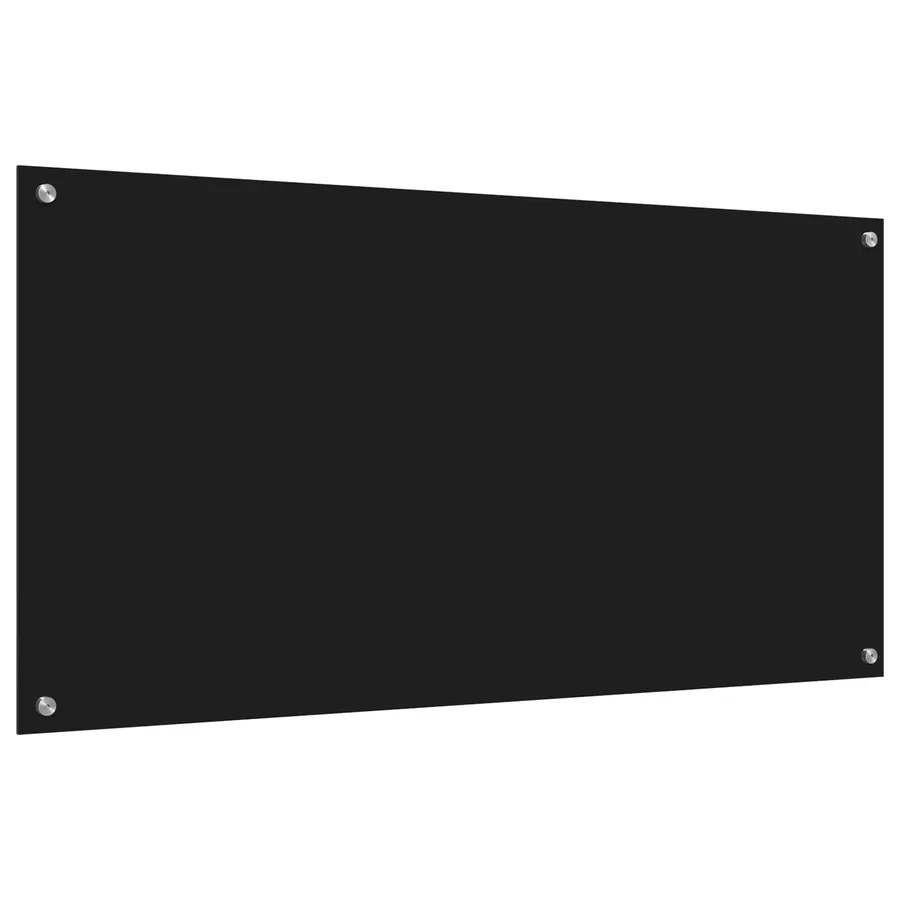Crédence de cuisine Noir 120 x 60 cm verre trempé - 4