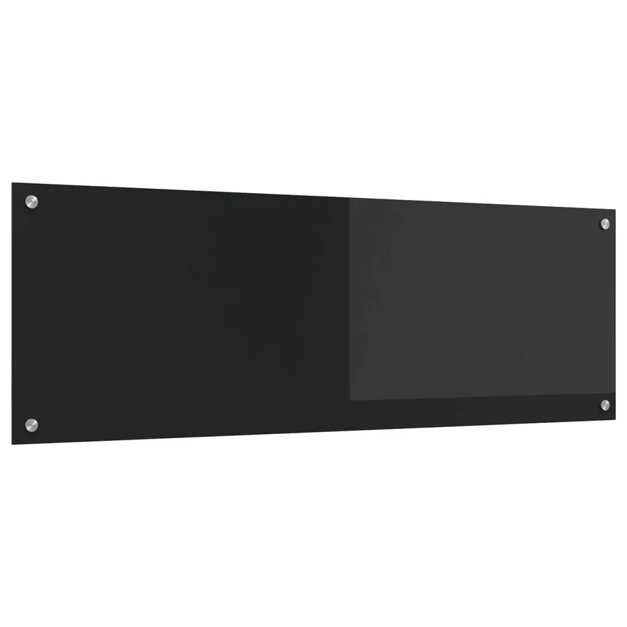 Crédence de cuisine Noir 120 x 40 cm verre trempé