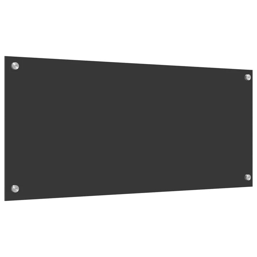 Crédence de cuisine Gris foncé 90 x 40 cm verre trempé - 4