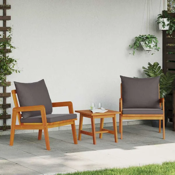 Chaise de jardin 2 Pièce Huile Naturelle 65 x 59,5 x 72 cm