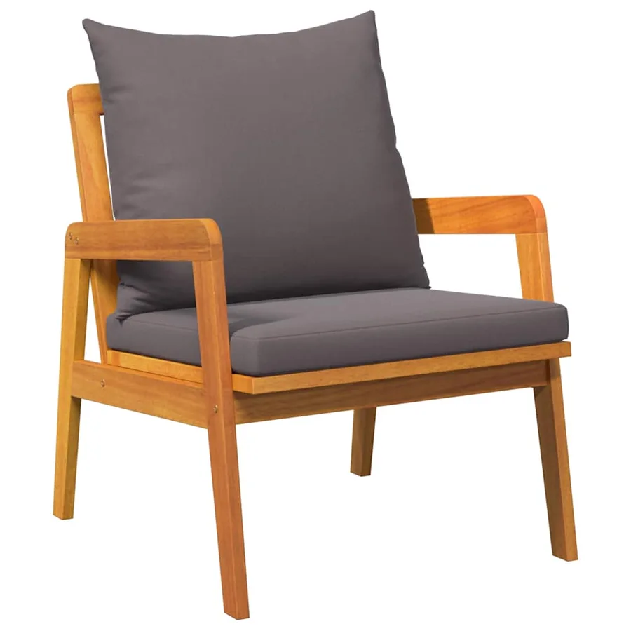 Chaise de jardin 2 Pièce Huile Naturelle 65 x 59,5 x 72 cm - 4