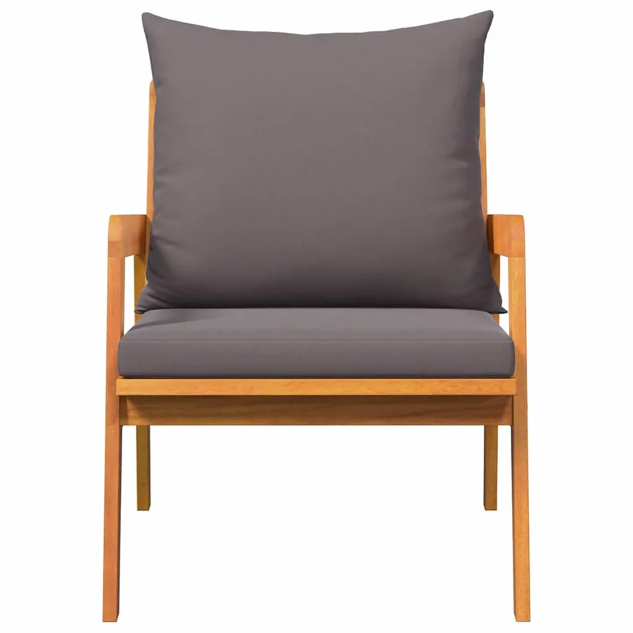 Chaise de jardin 2 Pièce Huile Naturelle 65 x 59,5 x 72 cm - 5