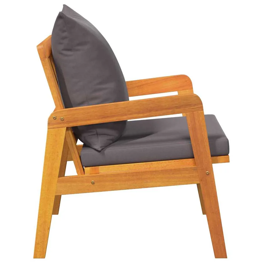 Chaise de jardin 2 Pièce Huile Naturelle 65 x 59,5 x 72 cm - 6
